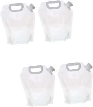 Mikinona 2sets Foldable Water Bag Collapsible Water Pouch for Outdoor Activities Convenient Storage for Camping Hiking and Sports for 2pcs*2