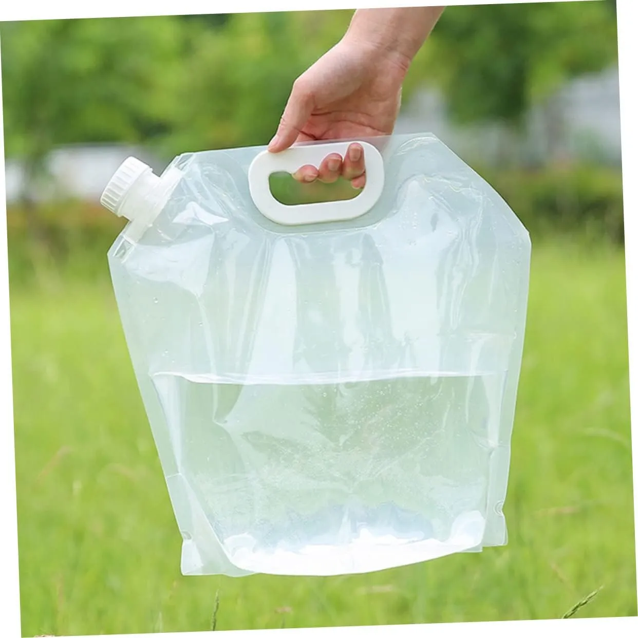 Mikinona 2sets Foldable Water Bag Collapsible Water Pouch for Outdoor Activities Convenient Storage for Camping Hiking and Sports for 2pcs*2