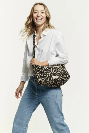Mini Charlot the crossbody bag - Recycled cotton Leopard Beige sand