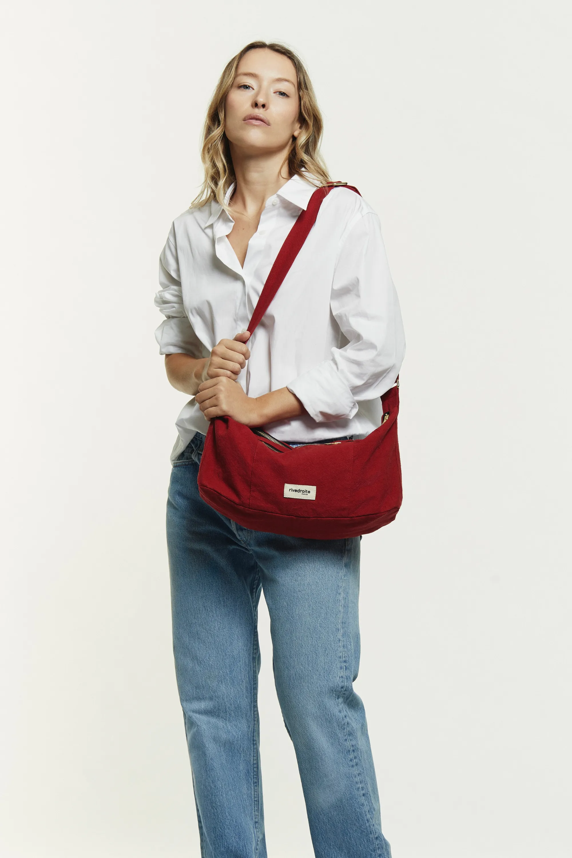 Mini Charlot the crossbody bag - Recycled Cotton Vibrant Red