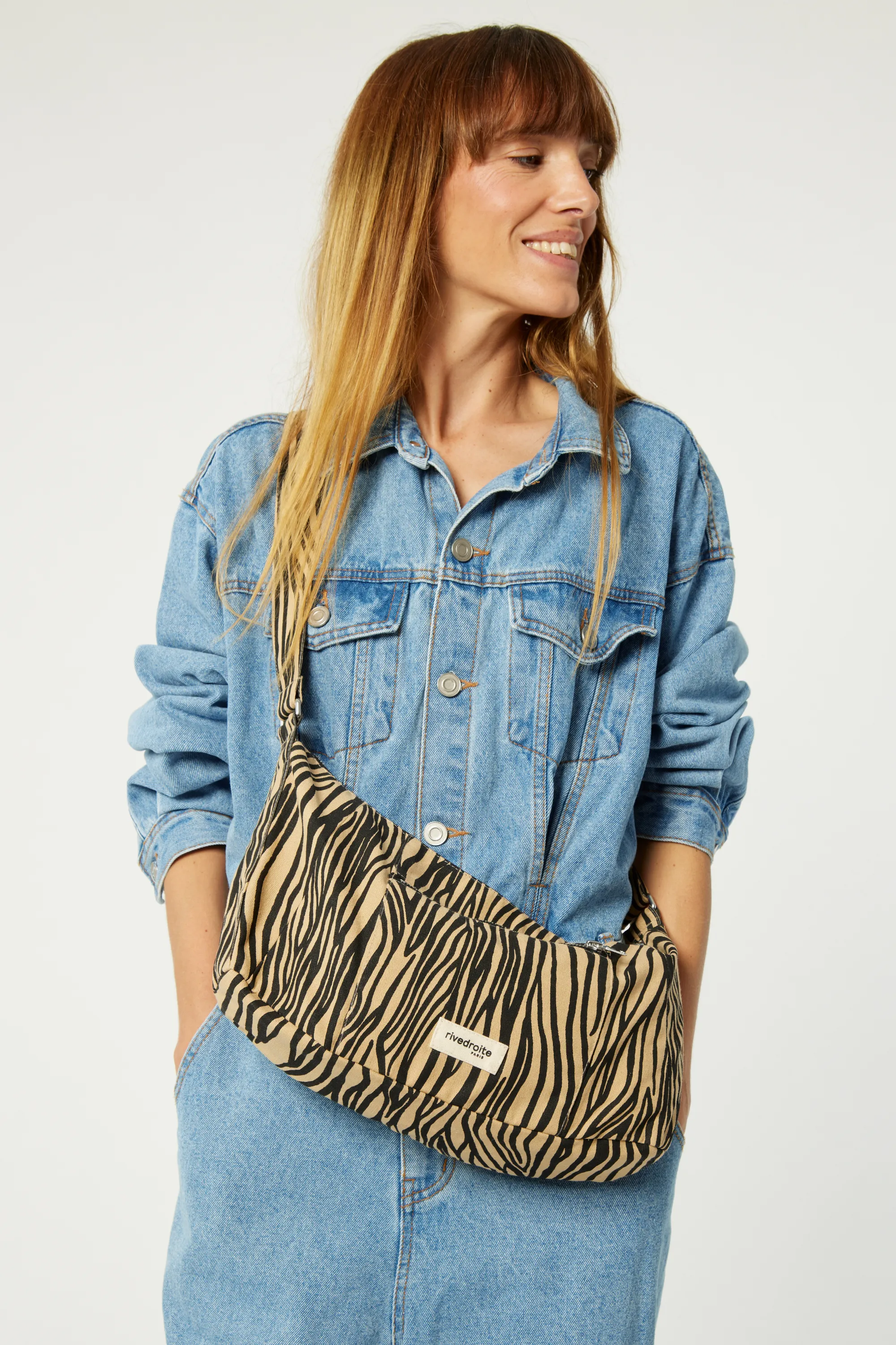 Mini Charlot the crossbody bag - Recycled cotton Zebra