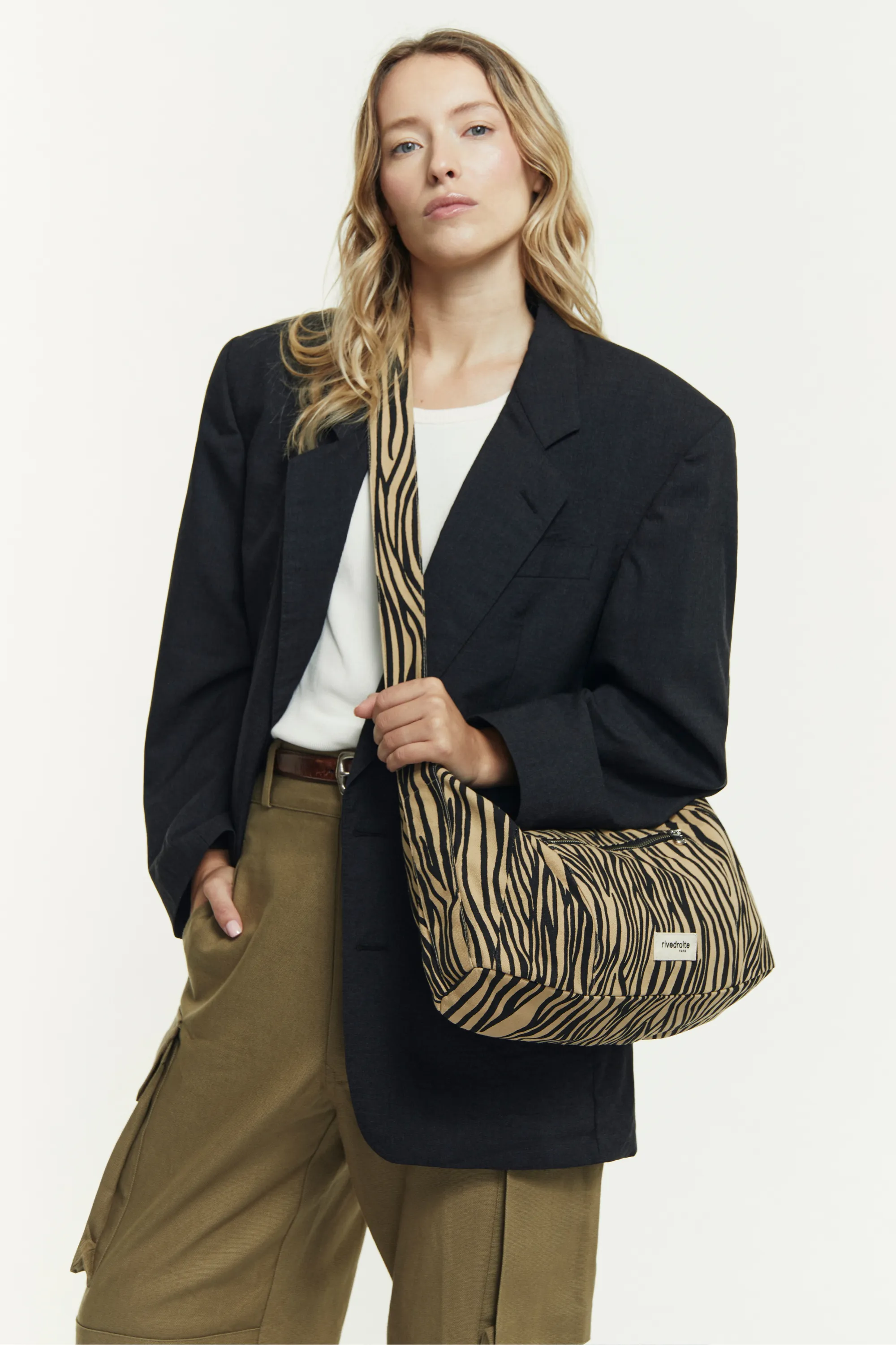 Mini Charlot the crossbody bag - Recycled cotton Zebra