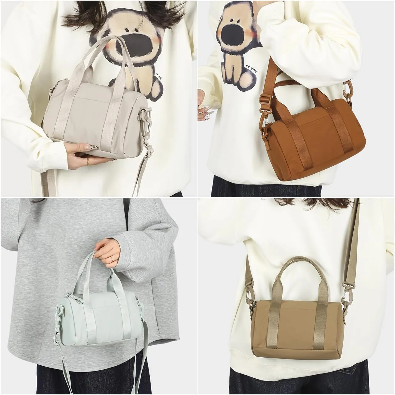 Mini Gym Bag for Women Small Sling Bag for Cute Travel Duffle Bags Workout Sport Crossbody Bag Personal Item Bags Black