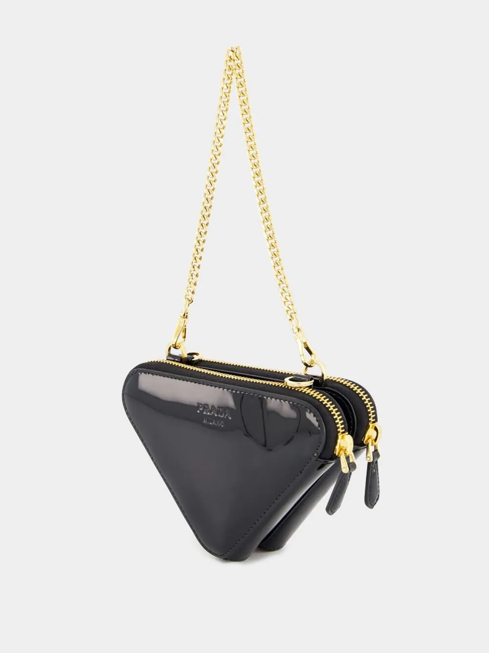 Mini Pouch Triangular Patent Leather