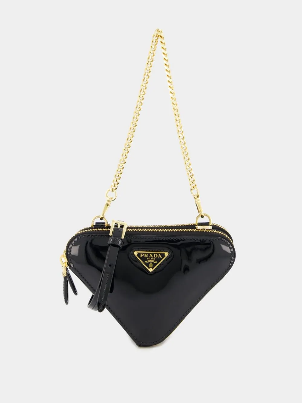 Mini Pouch Triangular Patent Leather