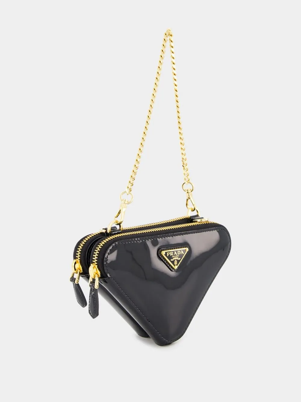 Mini Pouch Triangular Patent Leather