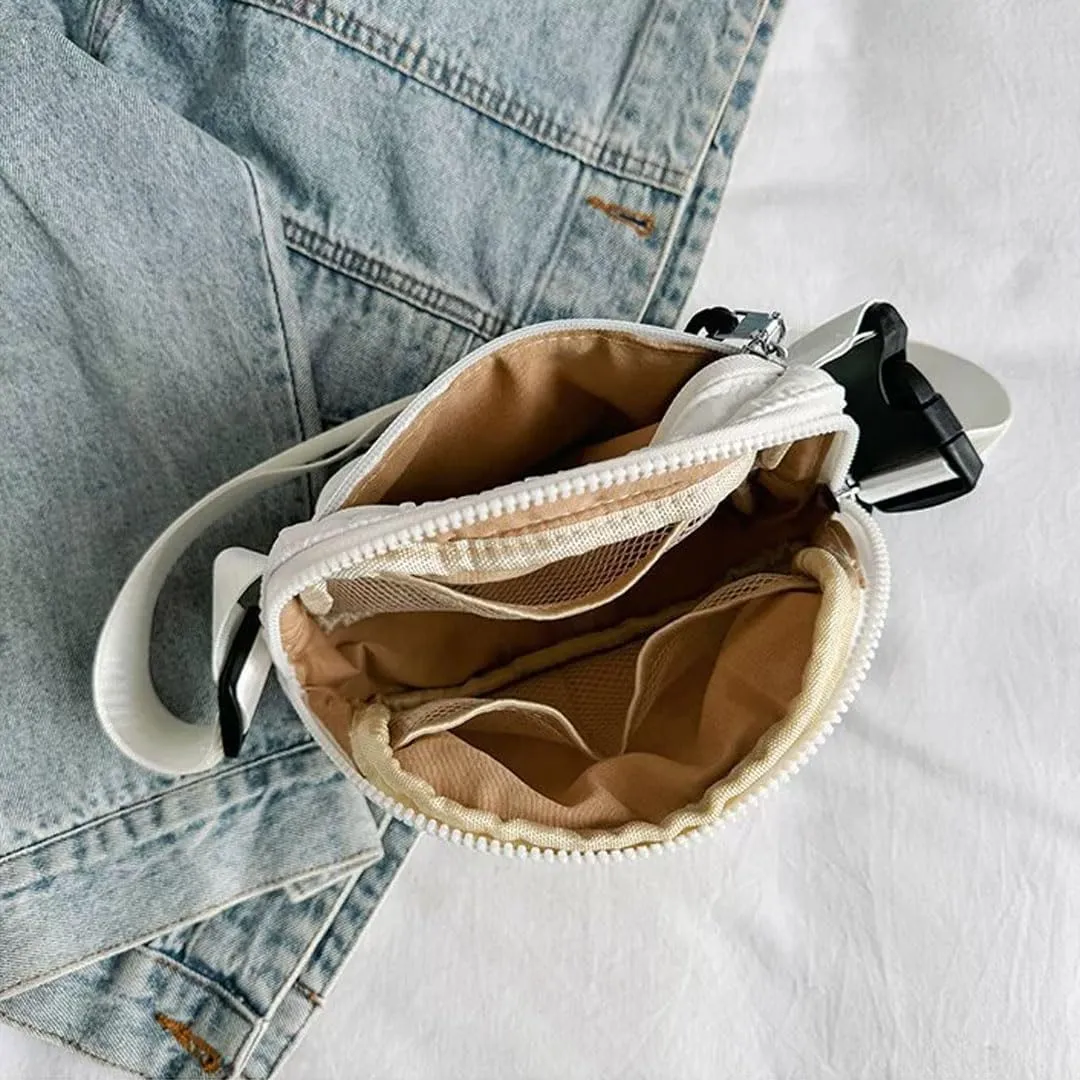 Mini Quilted Puffer Crossbody Bags for Women Puff Chest Belt Bag Fanny Pack Puffy Shoulder Bag Bubble Handbag Purse