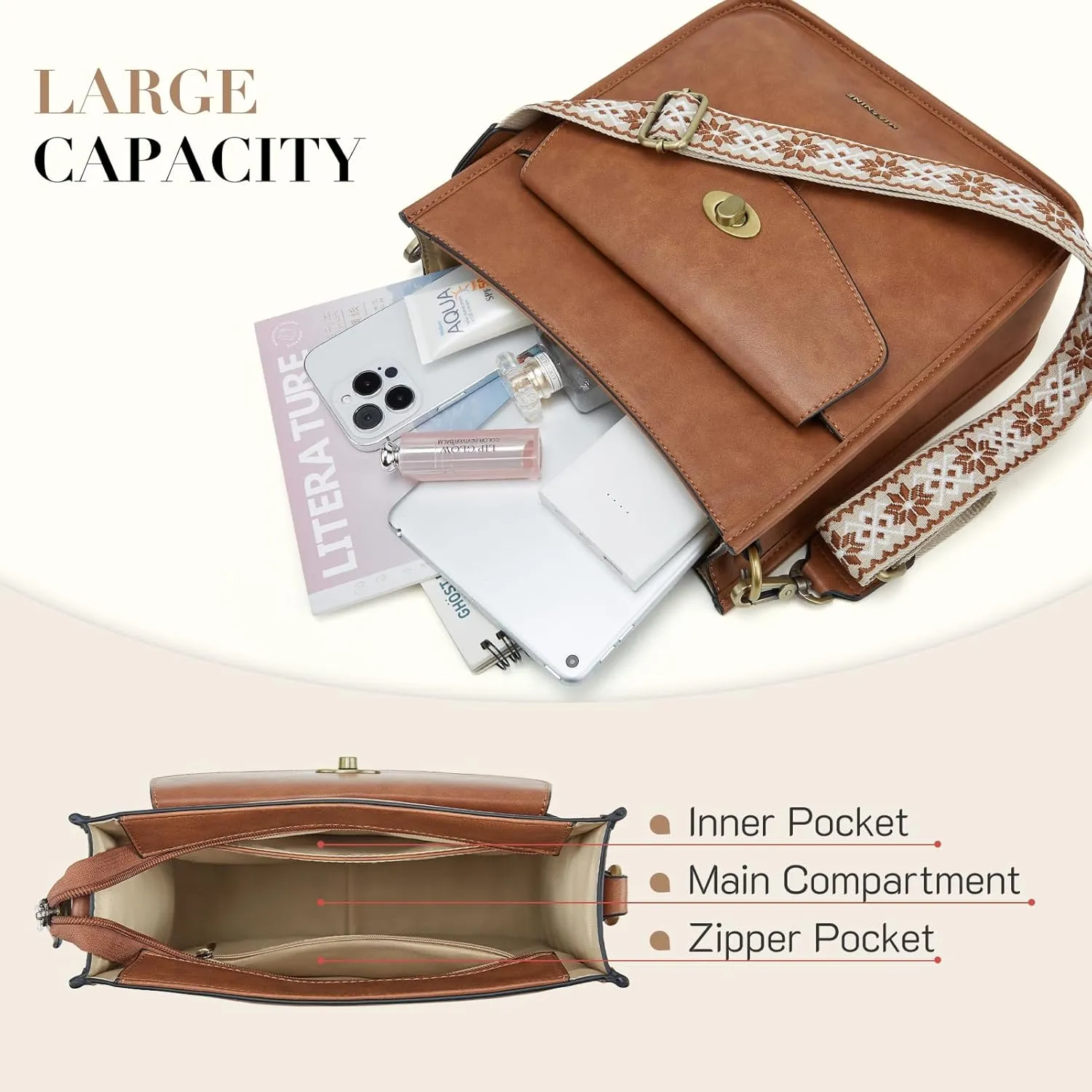 Missnine Hobo Bag Purses and Handbags for Women Top Handle Handbags with Pocket Zipper