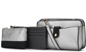 MKF Collection Crossbody bag for women, Vegan Leather Shoulder Bag Handbag Purse with Card Holder by Mia K