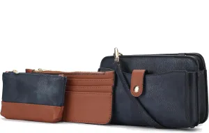 MKF Collection Crossbody bag for women, Vegan Leather Shoulder Bag Handbag Purse with Card Holder by Mia K