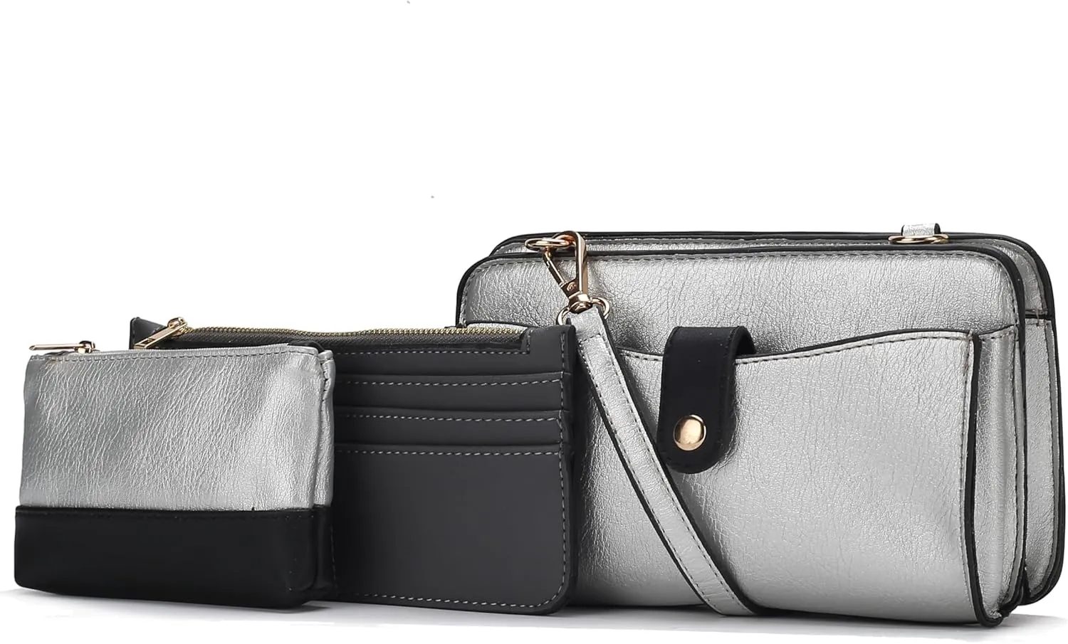 MKF Collection Crossbody bag for women, Vegan Leather Shoulder Bag Handbag Purse with Card Holder by Mia K