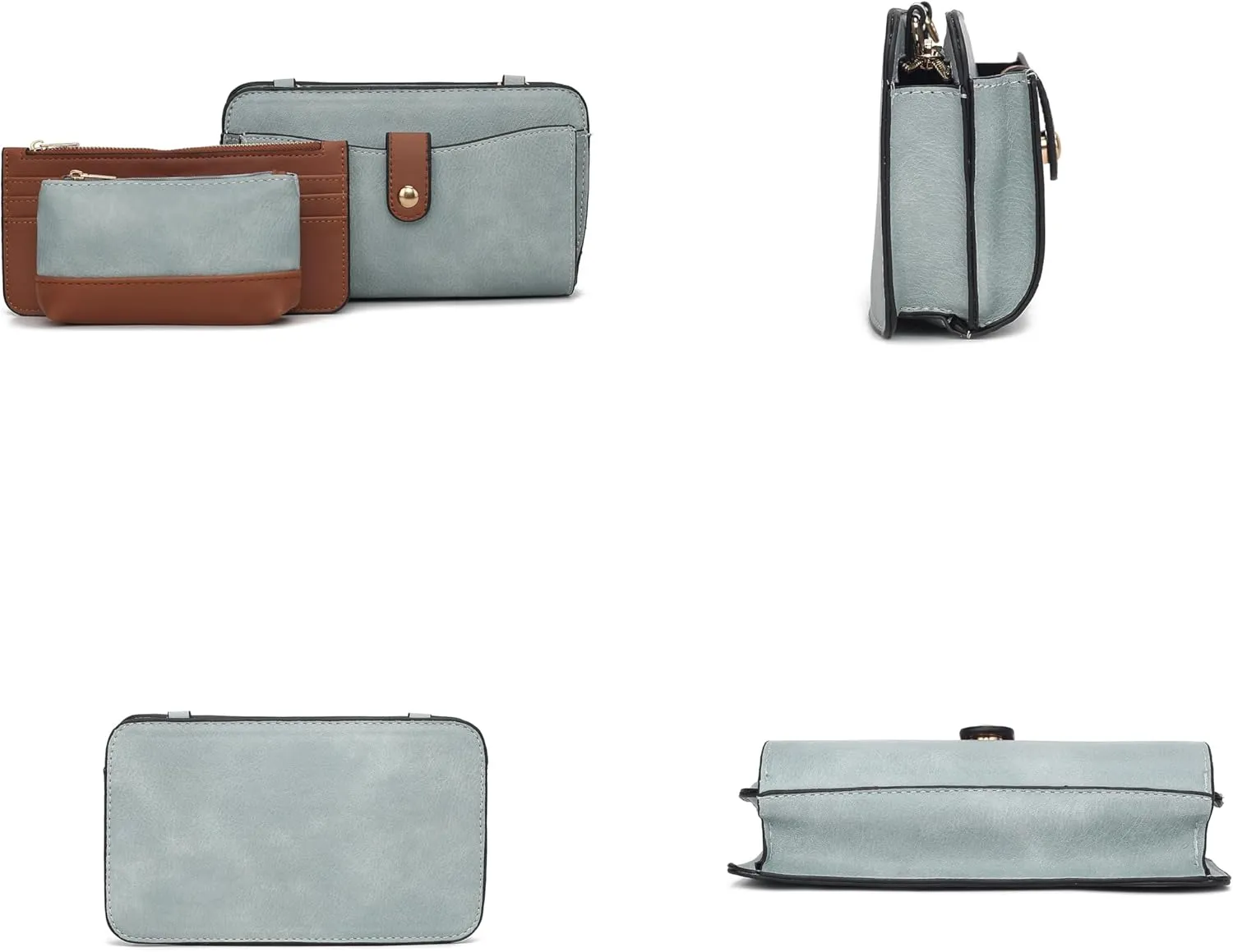 MKF Collection Crossbody bag for women, Vegan Leather Shoulder Bag Handbag Purse with Card Holder by Mia K