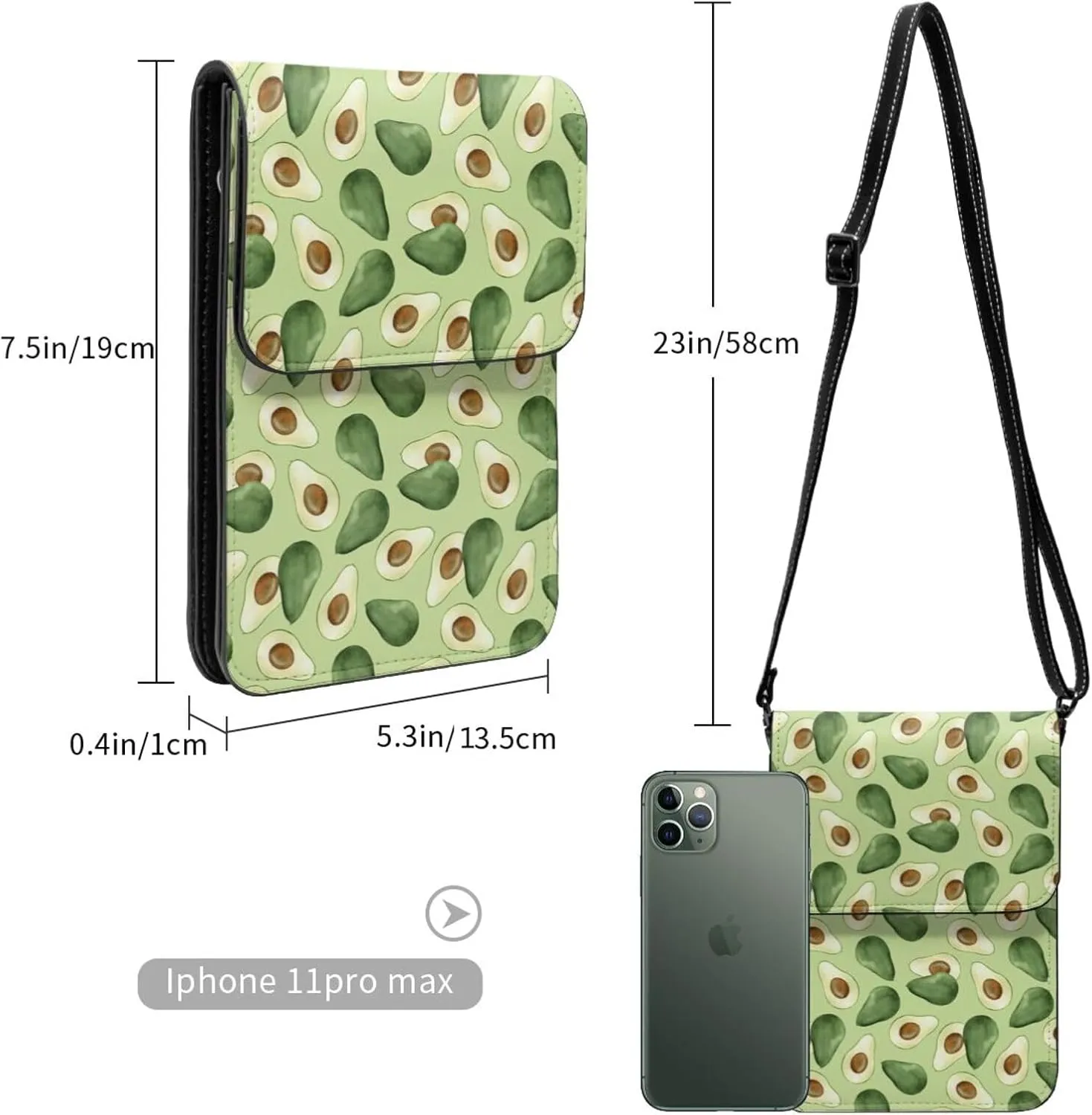 Mmm Fight Womens Crossbody Bags Flower Pattern Phone Bag Wallet Purses Adjustable Strap