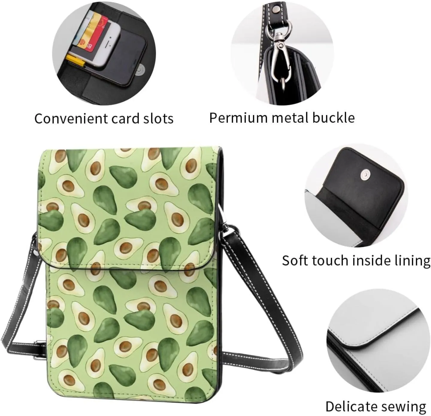 Mmm Fight Womens Crossbody Bags Flower Pattern Phone Bag Wallet Purses Adjustable Strap