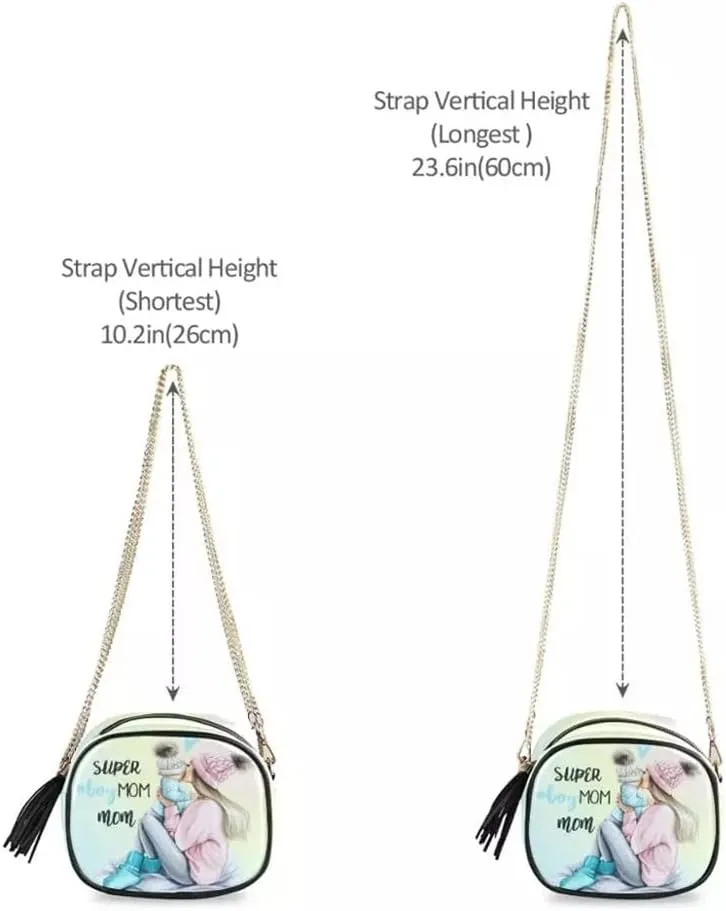 Mom Girl Baby Rainbow Handbag Shoulder Bags Women Small Chain Color Crossbody Bags crossbody