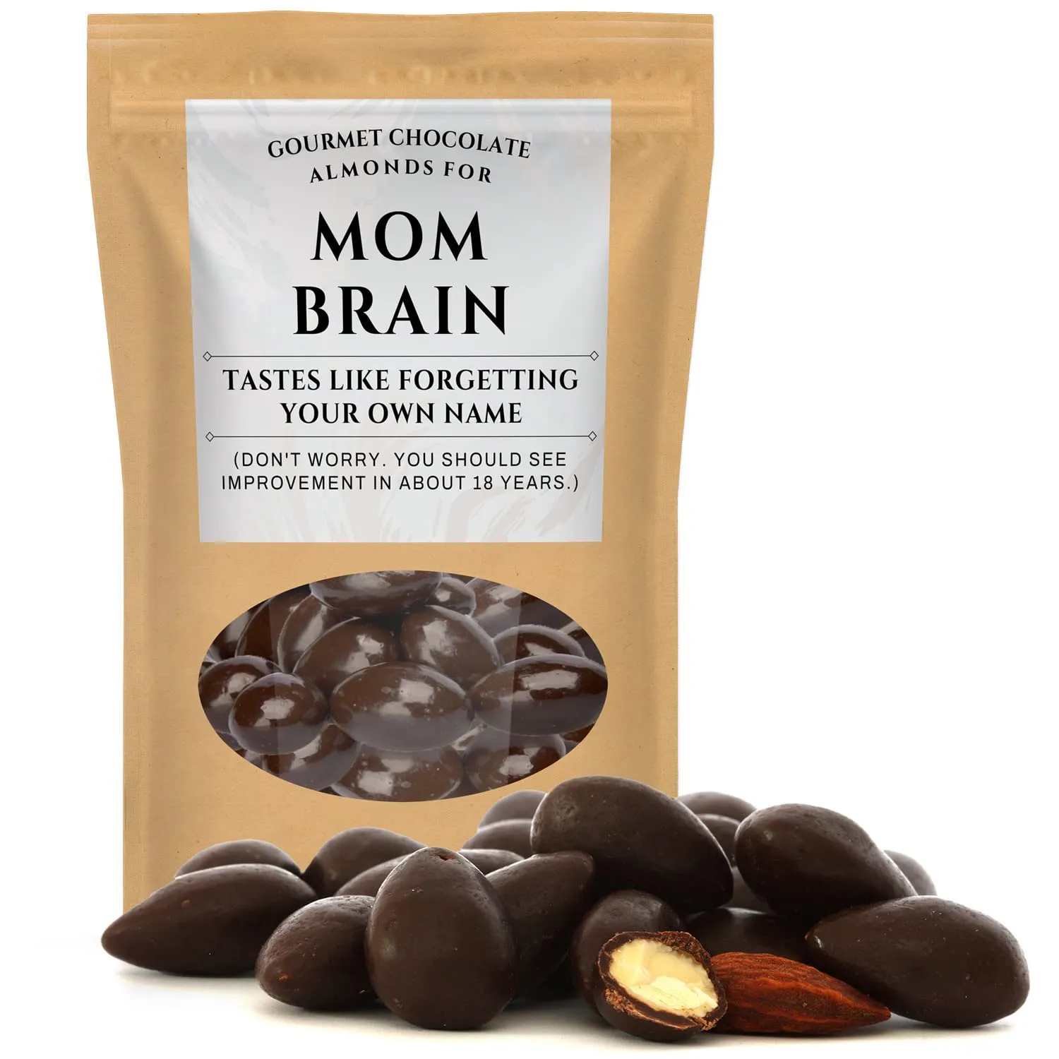 Mommy Brain - Gourmet Dark Chocolate Almonds by Kepperton: Treat Your Mom on Her Special Day!