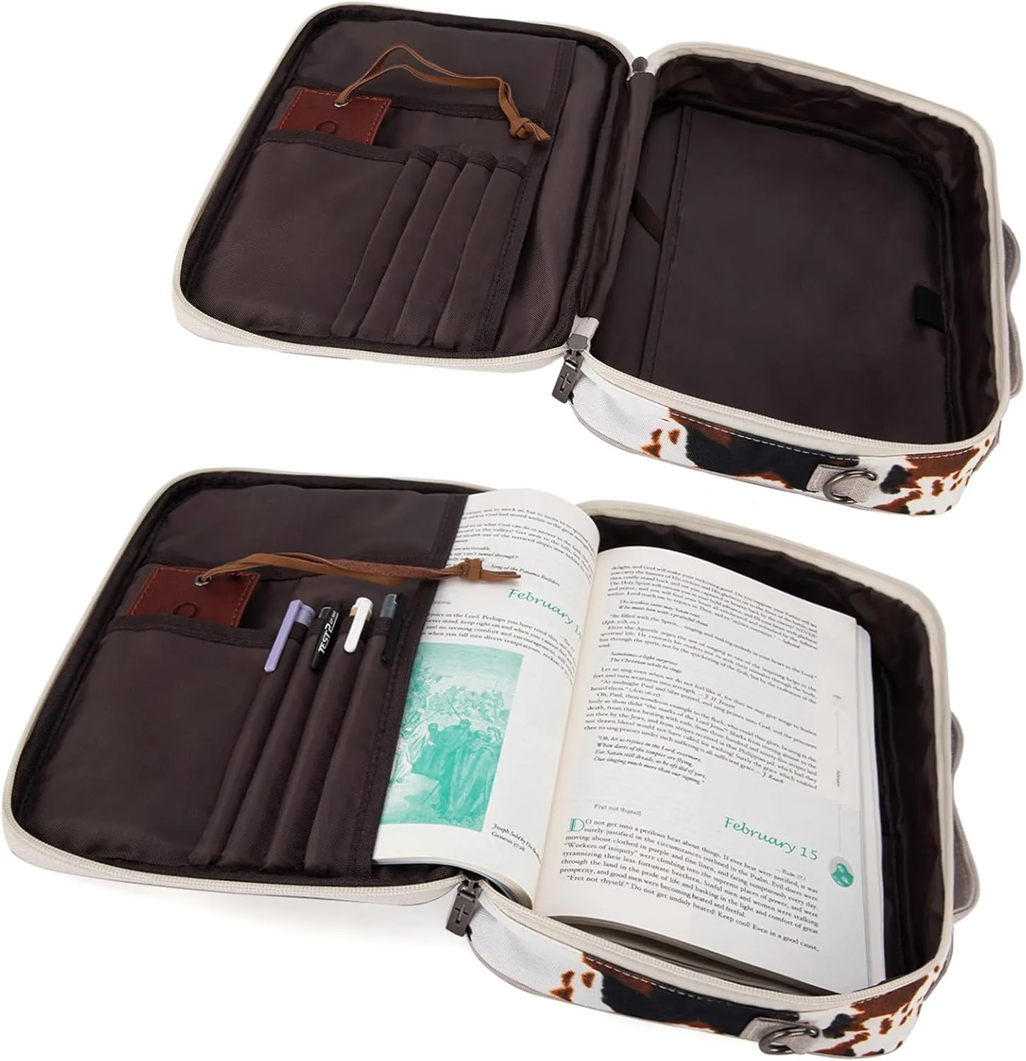 Montana West Bible Covers for Women Men with Leather Bookmark Carrying Book Case Church Bag Outdoor Protective