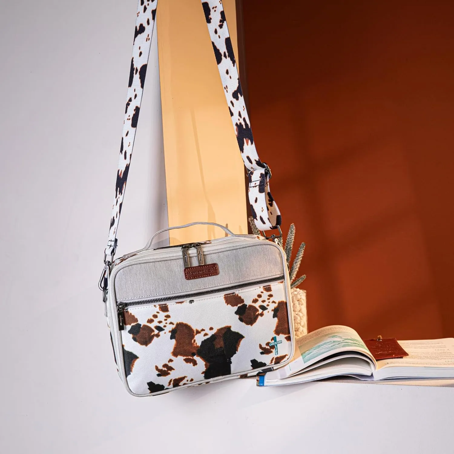 Montana West Bible Covers for Women Men with Leather Bookmark Carrying Book Case Church Bag Outdoor Protective