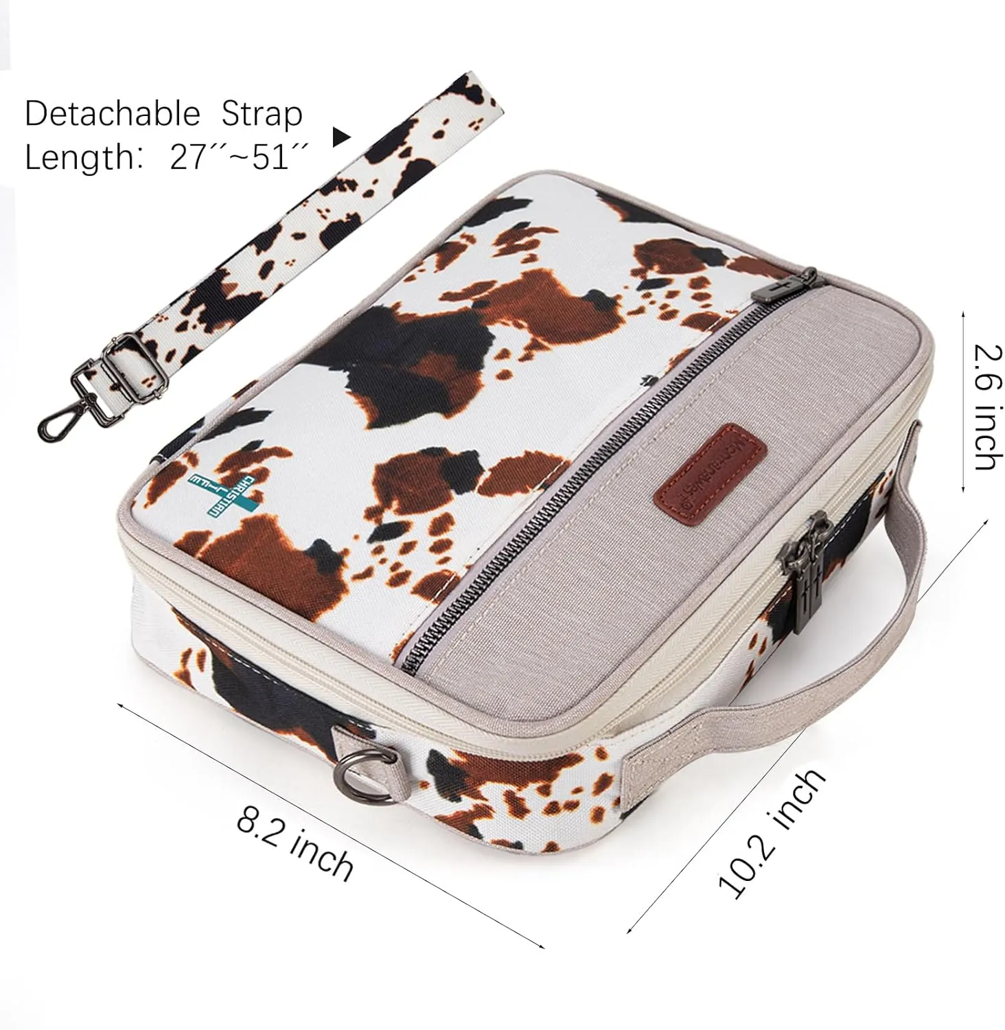 Montana West Bible Covers for Women Men with Leather Bookmark Carrying Book Case Church Bag Outdoor Protective