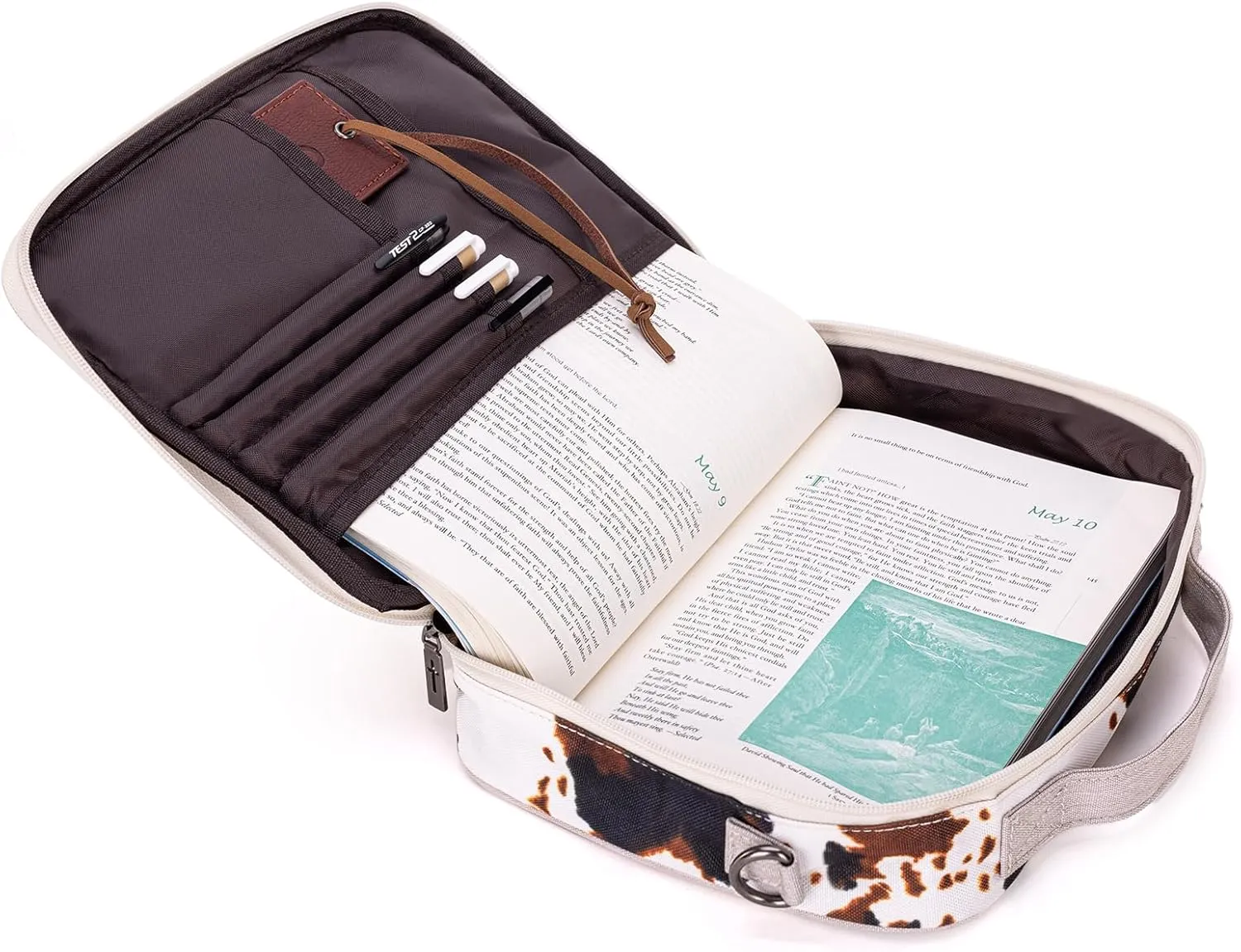 Montana West Bible Covers for Women Men with Leather Bookmark Carrying Book Case Church Bag Outdoor Protective