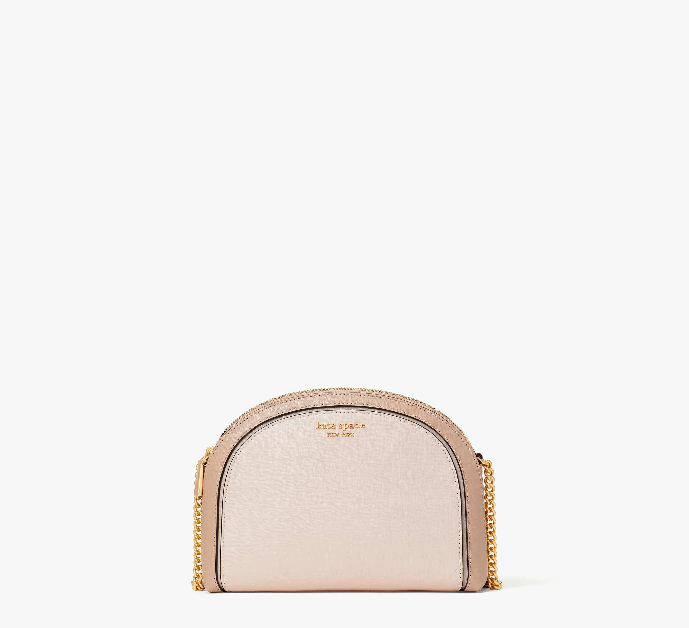 Morgan Colorblocked Double-zip Dome Crossbody