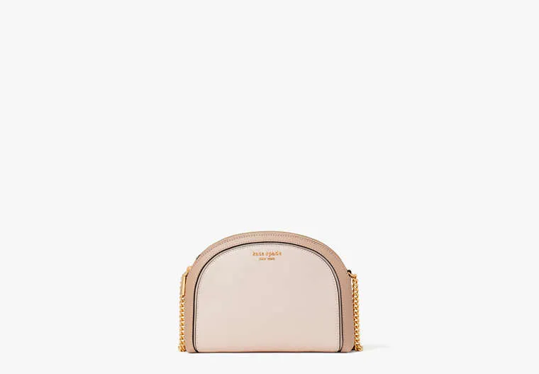 Morgan Colorblocked Double-zip Dome Crossbody