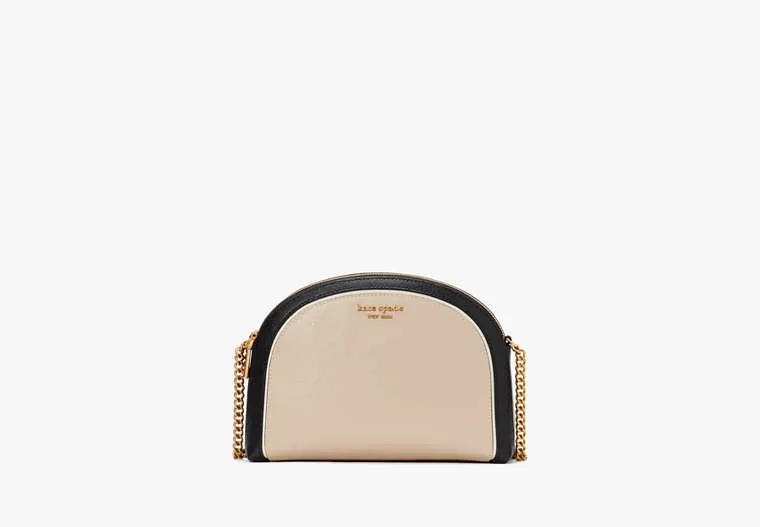 Morgan Colorblocked Double-zip Dome Crossbody