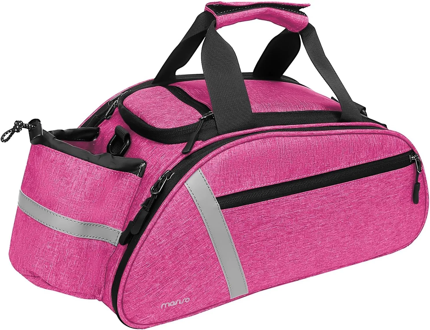MOSISO Bike Rack Bag, Waterproof Bicycle Trunk Pannier Rear Seat Handbag Cycling Bike Carrier Reflective Backseat Cargo Storage Luggage Saddle Shoulder Bag with Water Bottle Holder&Handle
