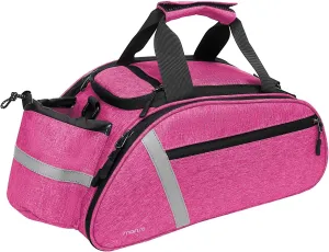 MOSISO Bike Rack Bag, Waterproof Bicycle Trunk Pannier Rear Seat Handbag Cycling Bike Carrier Reflective Backseat Cargo Storage Luggage Saddle Shoulder Bag with Water Bottle Holder&Handle