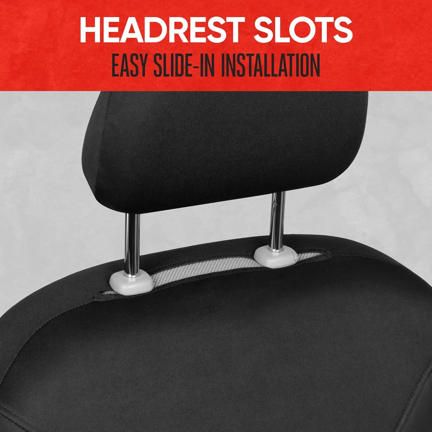 Motor Trend SpillGuard 2 Black Seat Covers for Cars & Seat Covers for Trucks - Neoprene Lining Waterproof Car Seat Covers Front Seats Only - SUV Seat Covers Protector - Forros para Asientos de Carro