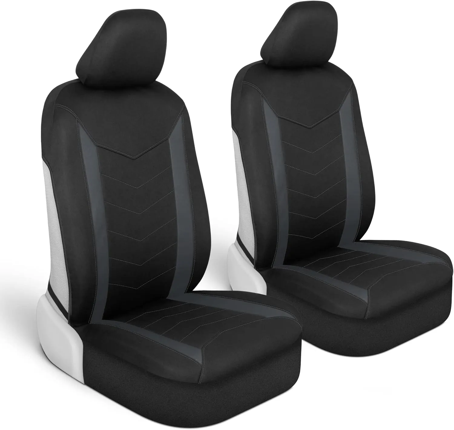 Motor Trend SpillGuard 2 Charcoal Gray Seat Covers for Cars & Seat Covers for Trucks - Neoprene Waterproof Car Seat Covers Front Seats Only - SUV Seat Covers Protector - Forros para Asientos de Carro