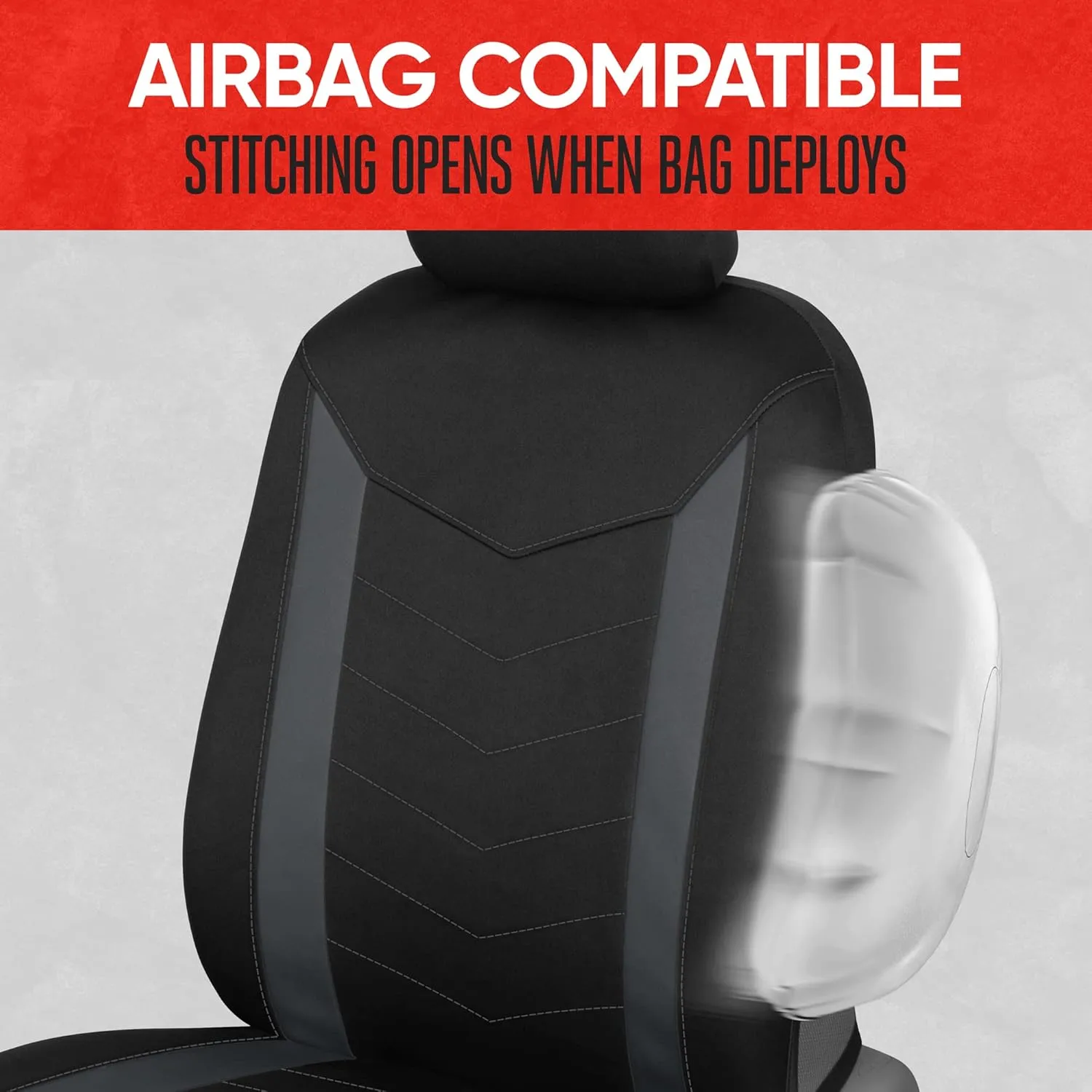 Motor Trend SpillGuard 2 Charcoal Gray Seat Covers for Cars & Seat Covers for Trucks - Neoprene Waterproof Car Seat Covers Front Seats Only - SUV Seat Covers Protector - Forros para Asientos de Carro