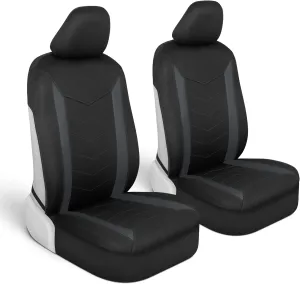 Motor Trend SpillGuard 2 Charcoal Gray Seat Covers for Cars & Seat Covers for Trucks - Neoprene Waterproof Car Seat Covers Front Seats Only - SUV Seat Covers Protector - Forros para Asientos de Carro