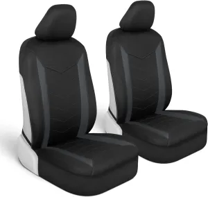 Motor Trend SpillGuard 2 Charcoal Gray Seat Covers for Cars & Seat Covers for Trucks - Neoprene Waterproof Car Seat Covers Front Seats Only - SUV Seat Covers Protector - Forros para Asientos de Carro