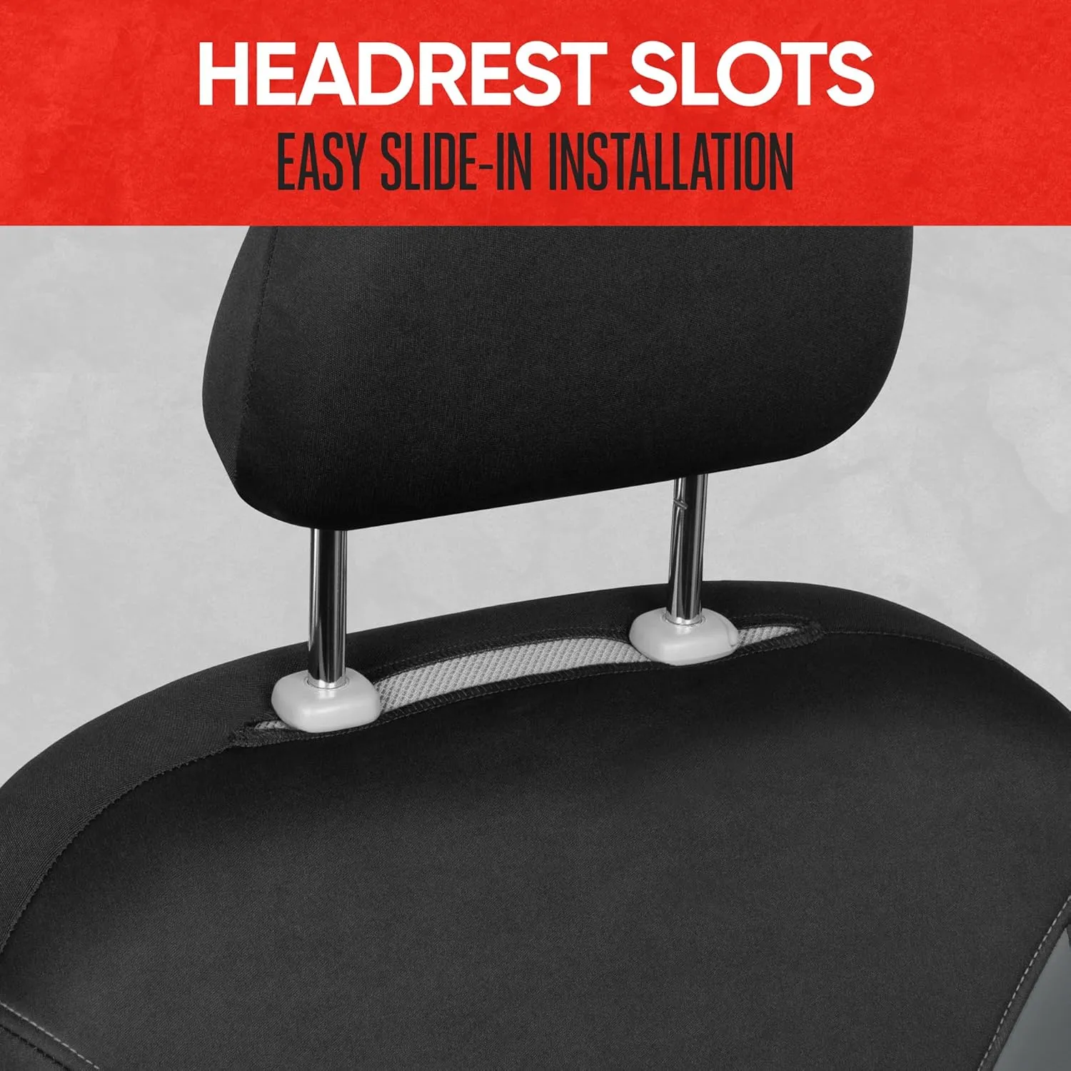 Motor Trend SpillGuard 2 Gray Seat Covers for Cars & Seat Covers for Trucks - Neoprene Lining Waterproof Car Seat Covers Front Seats Only - SUV Seat Covers Protector - Forros para Asientos de Carro