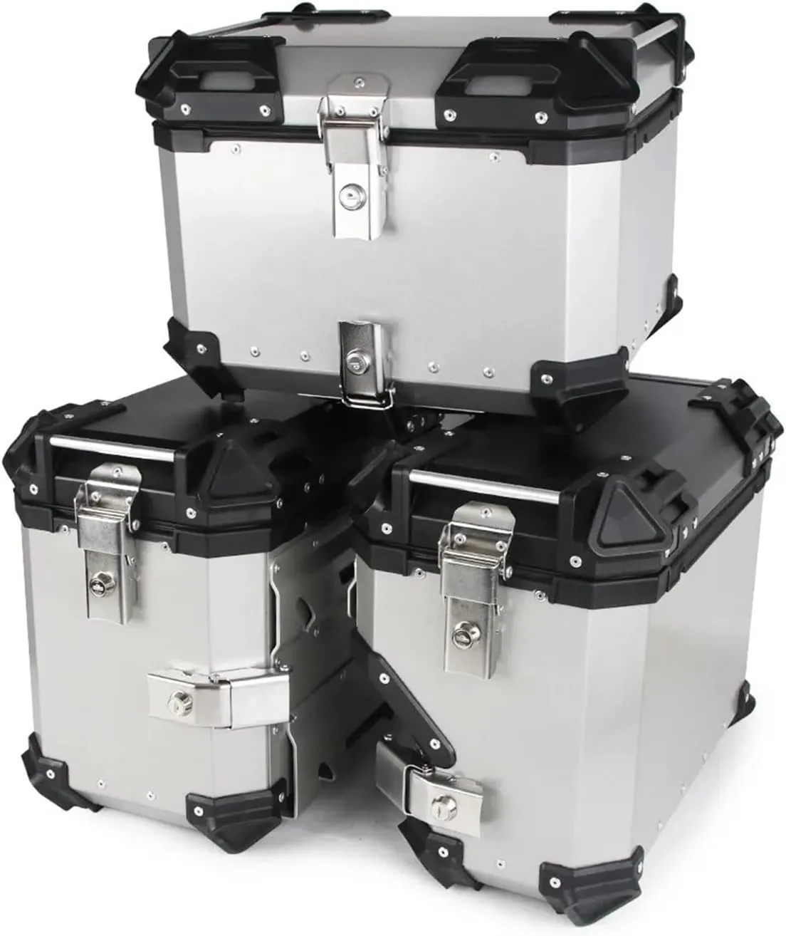 Motorcycle Trunk Side Case Top Luggage Box Bag Storage Moto Rear Helmet Topcase Accessories Universal Compatible With BMW SUZUKI KTM (Color : 38L Side Box Black)