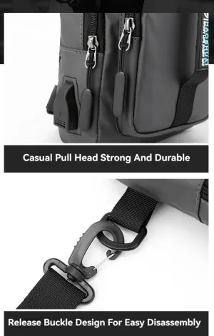 Multifunctional Men's Waist Bag Chest Bag Shoulder Bag Outdoor Waterproof Travel Crossbody Pack Adjustable Strap Fanny Pack (green)