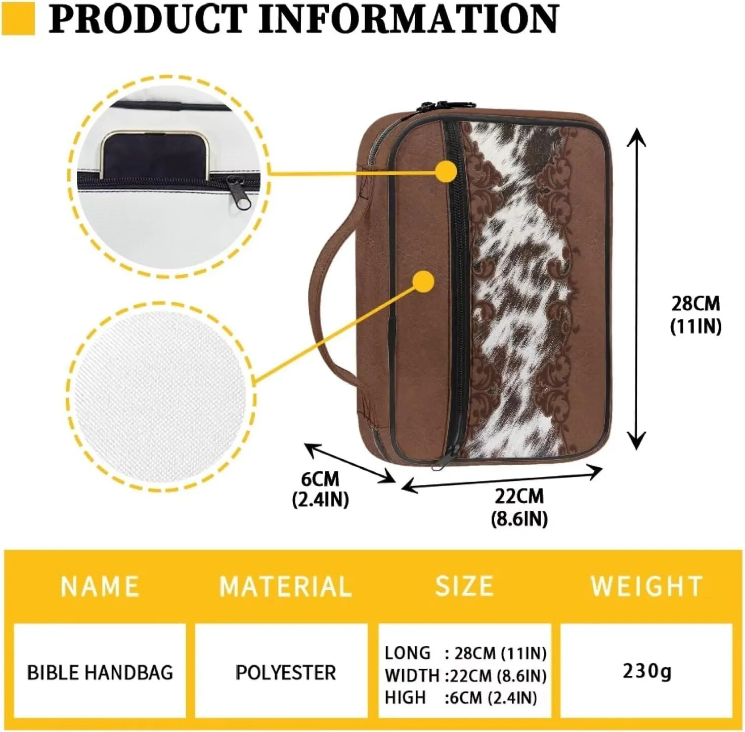 Mumeson Bible Cover for Ladies Anti Dust Bible Bags Bible Study Accessory Holder Carrying Tote Bag