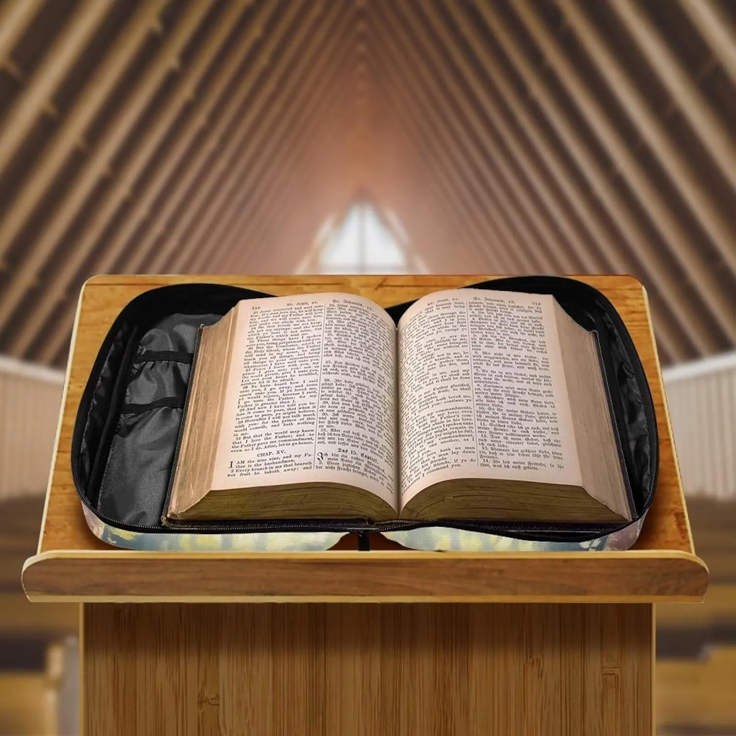 Mumeson Bible Cover for Ladies Anti Dust Bible Bags Bible Study Accessory Holder Carrying Tote Bag