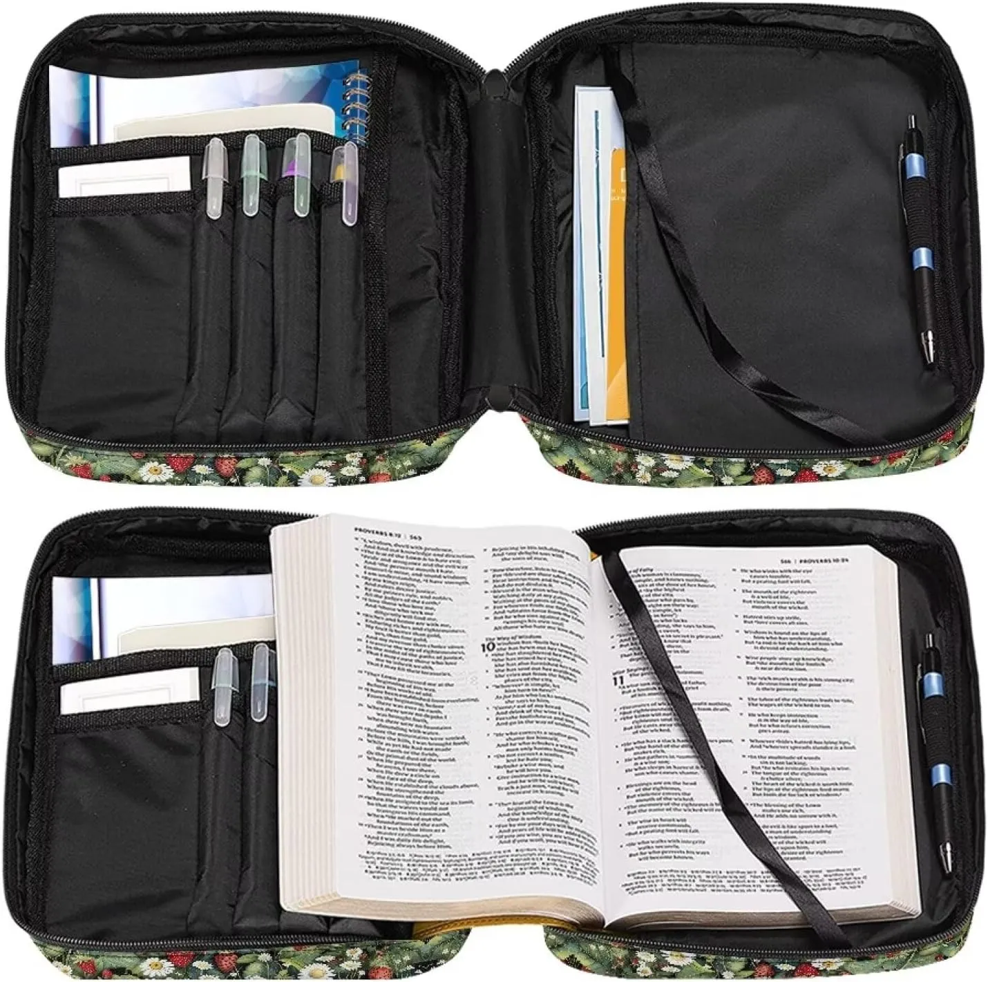 Mumeson Bible Cover for Ladies Anti Dust Bible Bags Bible Study Accessory Holder Carrying Tote Bag