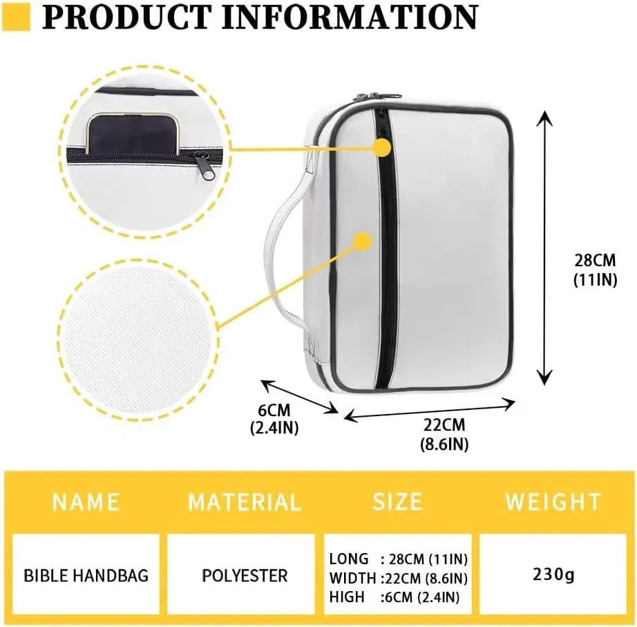 Mumeson Bible Cover for Ladies Anti Dust Bible Bags Bible Study Accessory Holder Carrying Tote Bag