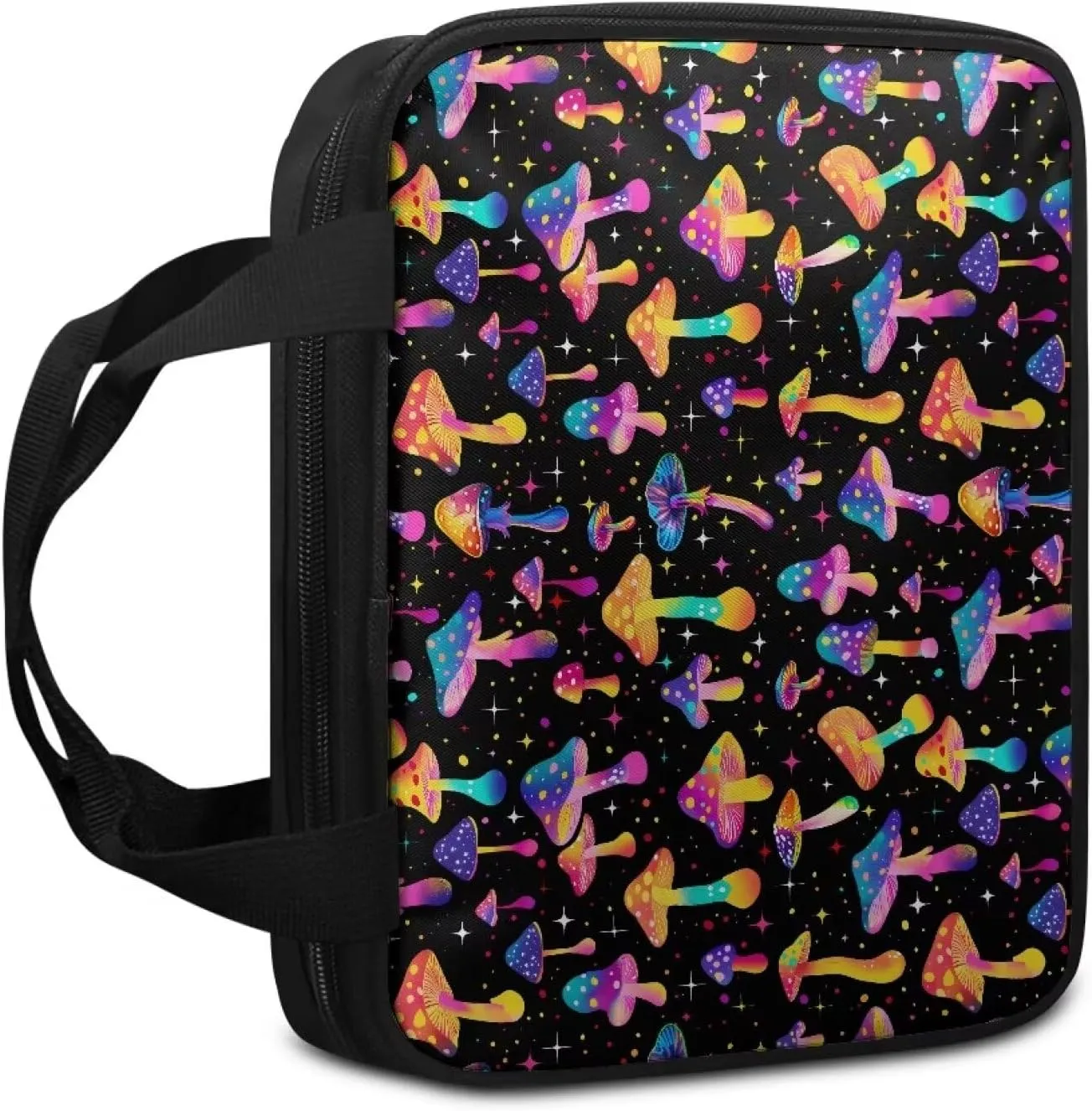 Mushrooms Print Bible Crossbody Bag,Bible Carrying Case,Church Bag for Women,Aesthetic Bible Bag Scripture Bag,Stylish Bible Satchel Bag Bible Cover Case for Women Girls,Easter Gift
