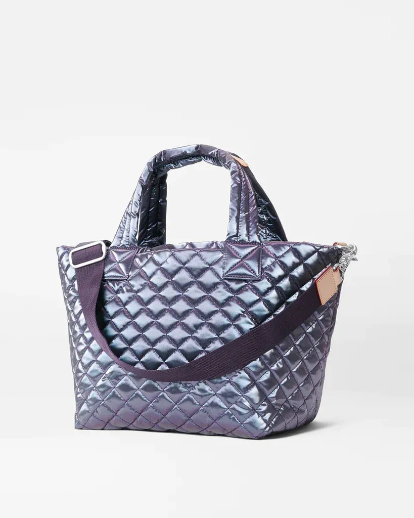 MZ WALLACE DELUXE METRO TOTE IN METALLIC GEMSTONE IRIDESCENT