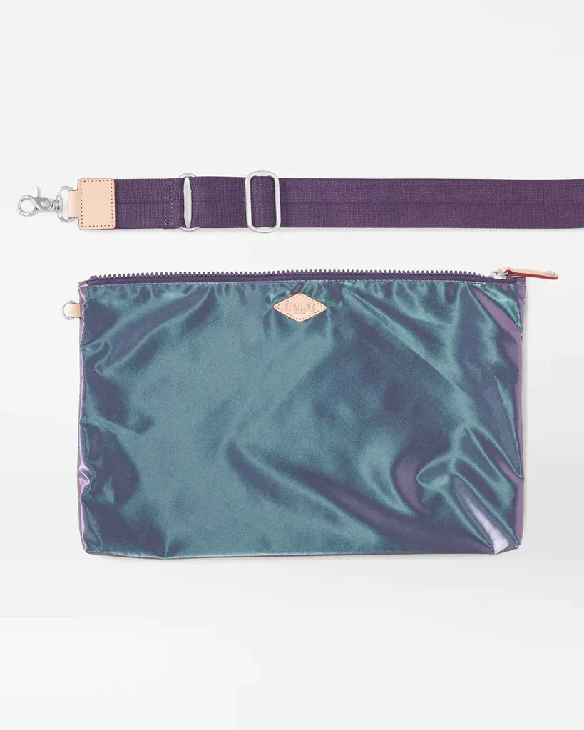 MZ WALLACE DELUXE METRO TOTE IN METALLIC GEMSTONE IRIDESCENT