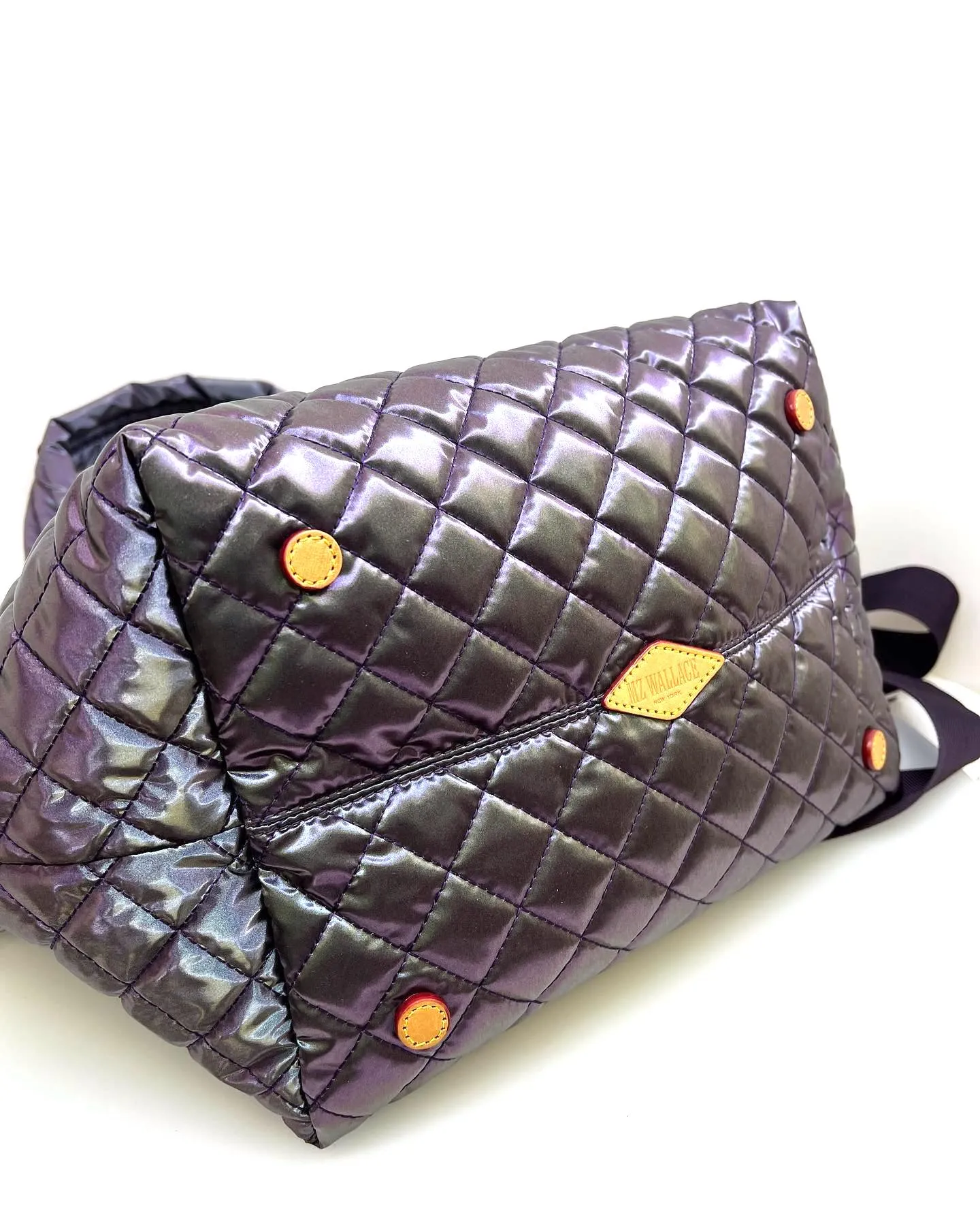 MZ WALLACE DELUXE METRO TOTE IN METALLIC GEMSTONE IRIDESCENT