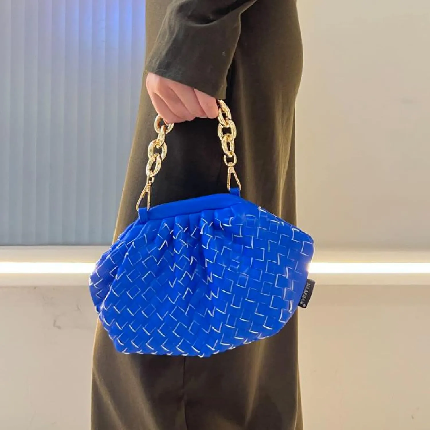 NAARIIAN Woven Crossbody Bags for Women Evening Clutch Hobo Cloud Purse Designer Handbags for Ladies