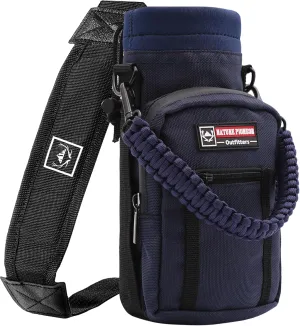 NATURE PIONEOR Water Bottle Holder with Strap 25 32 40 64 oz Insulated Water Bottle Carrier Sling Sleeve for Hiking,Outdoor Camping,Gym