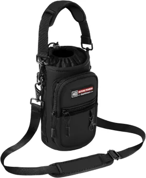 NATURE PIONEOR Water Bottle Holder with Strap,Water Bottle Carrier Bag Sling Sleeve with Adjustable Shoulder Strap & Handle and Large Phone Pocket for Walking,Hiking,Travelling for 25oz/32oz/40oz/64oz