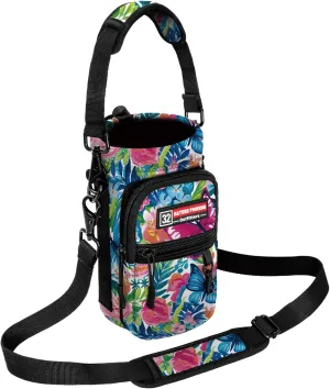 NATURE PIONEOR Water Bottle Holder with Strap,Water Bottle Carrier Bag Sling Sleeve with Adjustable Shoulder Strap & Handle and Large Phone Pocket for Walking,Hiking,Travelling for 25oz/32oz/40oz/64oz