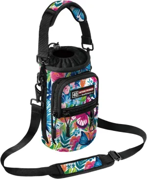NATURE PIONEOR Water Bottle Holder with Strap,Water Bottle Carrier Bag Sling Sleeve with Adjustable Shoulder Strap & Handle and Large Phone Pocket for Walking,Hiking,Travelling for 25oz/32oz/40oz/64oz
